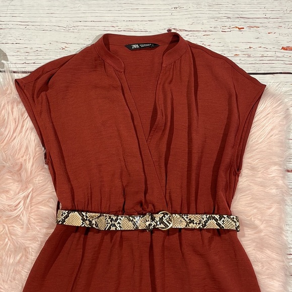 Zara Rust Midi Dress - Picture 5 of 10